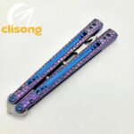 Python Balisong by TheOne - Titanium Handle & Damascus Blade - Image 3