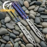 Python Balisong by TheOne - Titanium Handle & Damascus Blade - Image 4