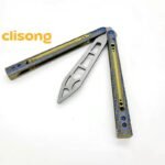 Python Balisong by TheOne - Titanium Handle & Damascus Blade - Image 6