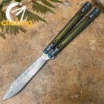 Python Balisong by TheOne - Titanium Handle & Damascus Blade - Image 8