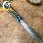 Python Balisong by TheOne - Titanium Handle & Damascus Blade - Image 9