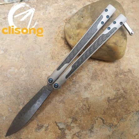 TheOne Carbon Fiber Titanium EX-10 Balisong - Image 12