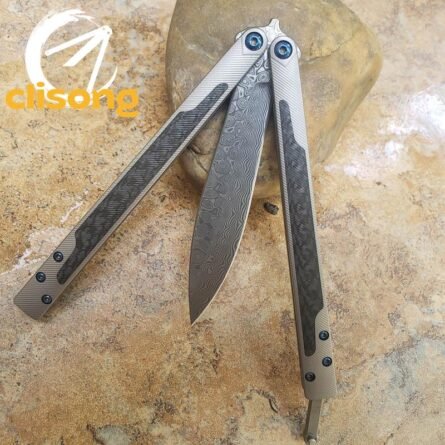 TheOne Carbon Fiber Titanium EX-10 Balisong - Image 7
