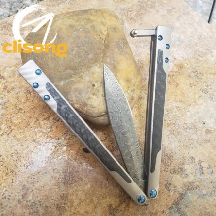 TheOne Carbon Fiber Titanium EX-10 Balisong - Image 6