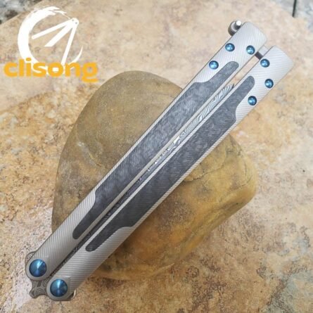 TheOne Carbon Fiber Titanium EX-10 Balisong - Image 5