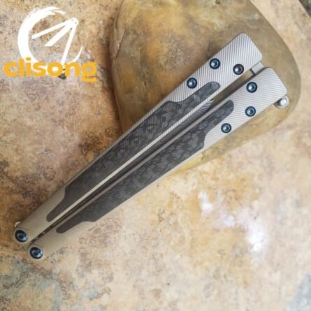 TheOne Carbon Fiber Titanium EX-10 Balisong - Image 4