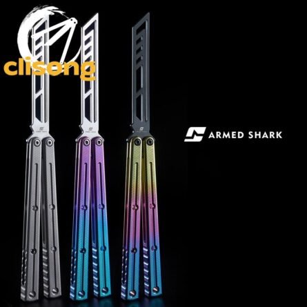 Armed Shark Titanium Krake Raken (Kraken) V3 Balisong - Image 9