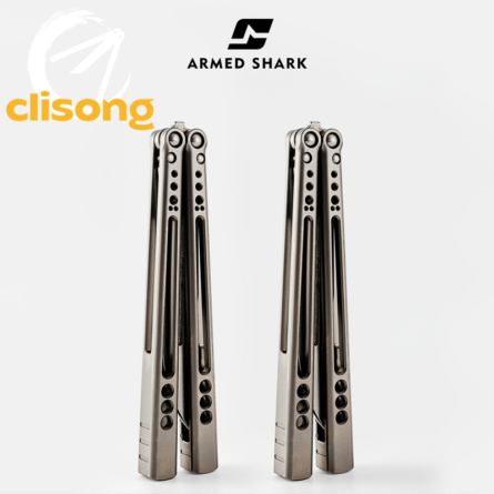 Armed Shark Gale V4 Balisong Titanium Handle - Image 11