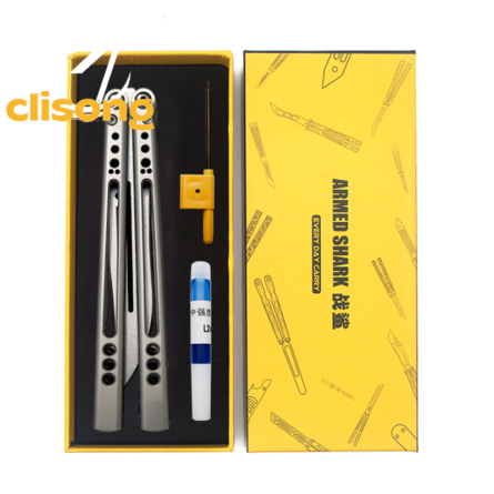 Armed Shark Gale V4 Balisong Titanium Handle - Image 2