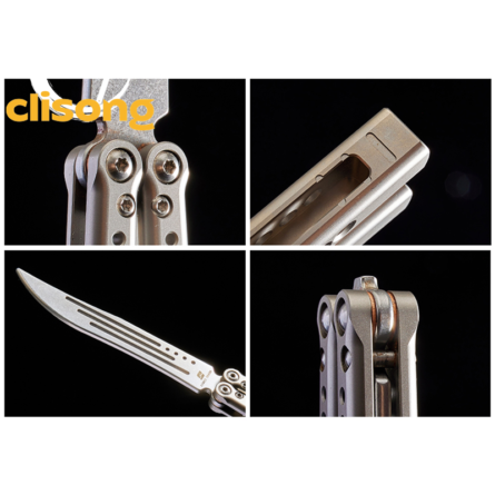 Armed Shark Gale V4 Balisong Titanium Handle - Image 3
