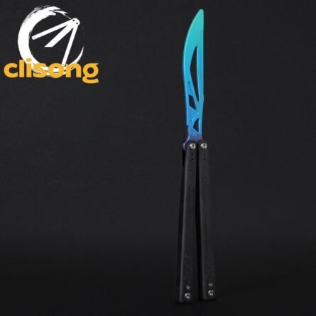 Starlight Balisong With G10 Handle and Titanium Trainer Blade - Image 2
