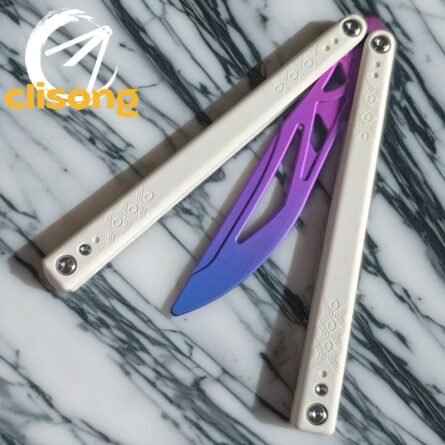 Starlight Balisong With G10 Handle and Titanium Trainer Blade - Image 3