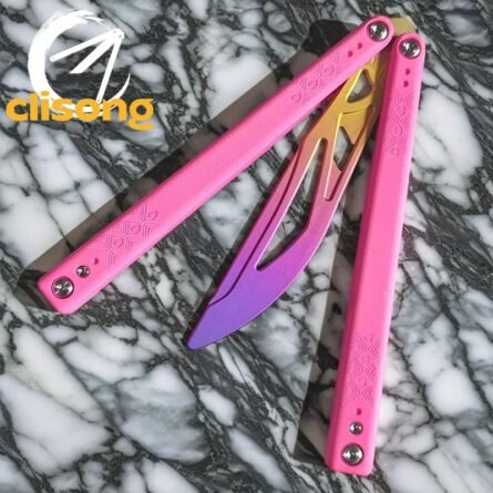Starlight Balisong With G10 Handle and Titanium Trainer Blade - Image 6