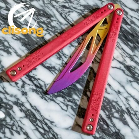 Starlight Balisong With G10 Handle and Titanium Trainer Blade - Image 12