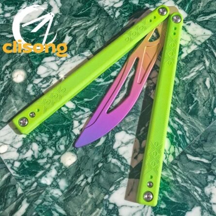 Starlight Balisong With G10 Handle and Titanium Trainer Blade - Image 17