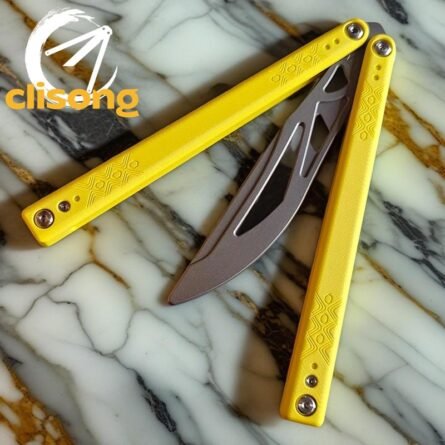 Starlight Balisong With G10 Handle and Titanium Trainer Blade - Image 15