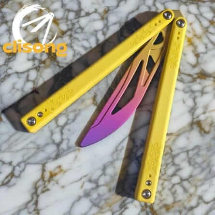 Starlight Balisong With G10 Handle and Titanium Trainer Blade - Image 14