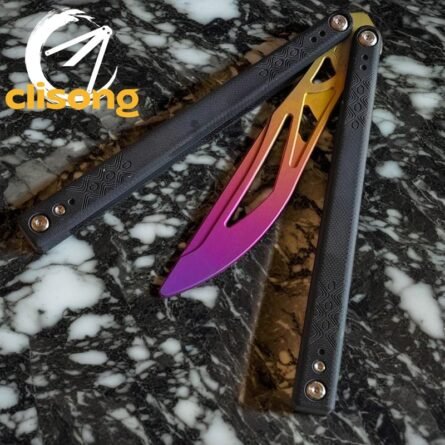 Starlight Balisong With G10 Handle and Titanium Trainer Blade - Image 10