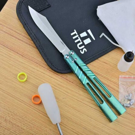 Titus BRS Latchless Titanium Channel Alpha Beast (CHAB) Balisong - Image 20