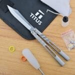 Titus BRS Latchless Titanium Channel Alpha Beast (CHAB) Balisong - Image 19