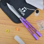 Titus BRS Latchless Titanium Channel Alpha Beast (CHAB) Balisong - Image 22