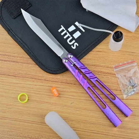 Titus BRS Latchless Titanium Channel Alpha Beast (CHAB) Balisong - Image 22