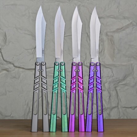 Titus BRS Latchless Titanium Channel Alpha Beast (CHAB) Balisong - Image 4