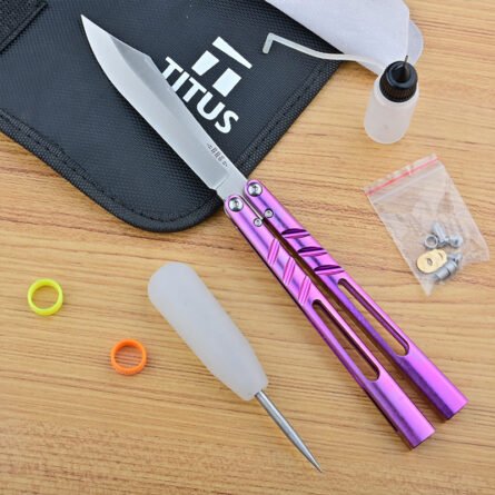 Titus BRS Latchless Titanium Channel Alpha Beast (CHAB) Balisong - Image 21