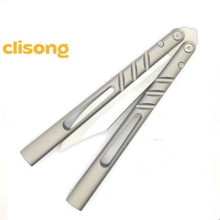 Titus BRS Latchless Titanium Channel Alpha Beast (CHAB) Balisong - Image 6