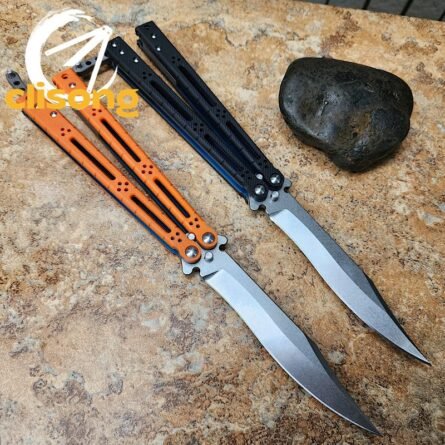 Theone HOM Basilisk Balisong G10 Patch+Titanium Lining Handle - Image 2