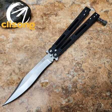 Theone HOM Basilisk Balisong G10 Patch+Titanium Lining Handle - Image 3