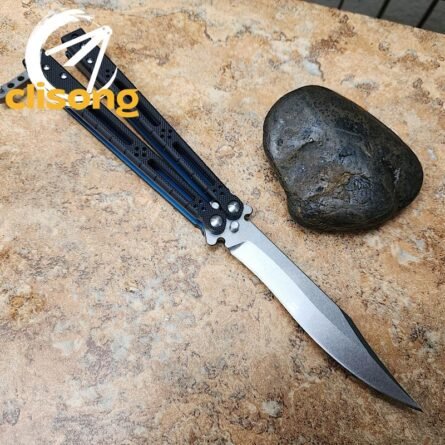 Theone HOM Basilisk Balisong G10 Patch+Titanium Lining Handle - Image 4