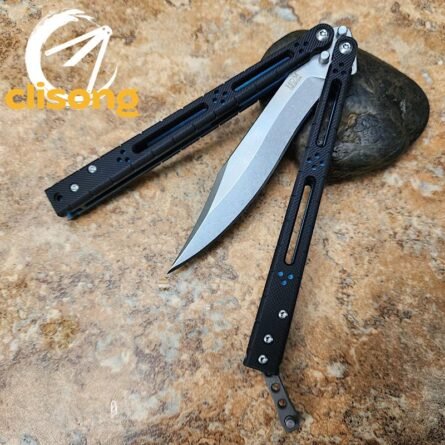 Theone HOM Basilisk Balisong G10 Patch+Titanium Lining Handle - Image 5
