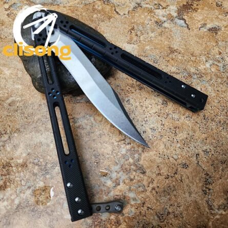 Theone HOM Basilisk Balisong G10 Patch+Titanium Lining Handle - Image 6