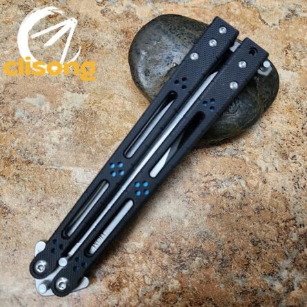 Theone HOM Basilisk Balisong G10 Patch+Titanium Lining Handle - Image 7