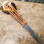 Theone HOM Basilisk Balisong G10 Patch+Titanium Lining Handle - Image 9