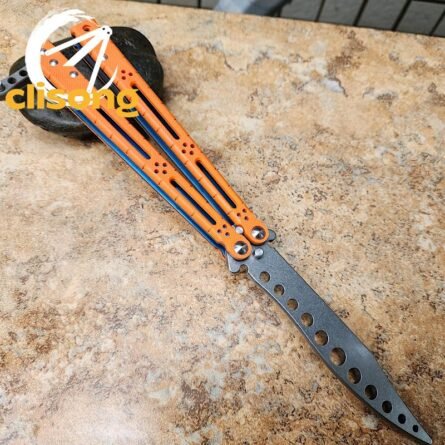 Theone HOM Basilisk Balisong G10 Patch+Titanium Lining Handle - Image 9