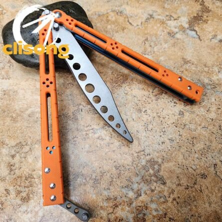 Theone HOM Basilisk Balisong G10 Patch+Titanium Lining Handle - Image 10