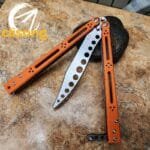 Theone HOM Basilisk Balisong G10 Patch+Titanium Lining Handle - Image 11