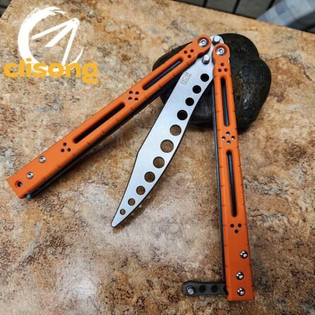 Theone HOM Basilisk Balisong G10 Patch+Titanium Lining Handle - Image 11