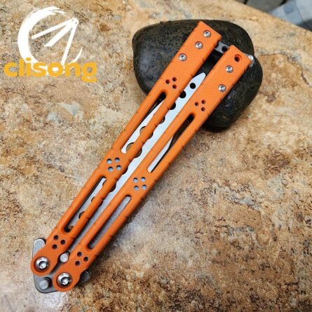 Theone HOM Basilisk Balisong G10 Patch+Titanium Lining Handle - Image 12