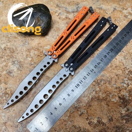 Theone HOM Basilisk Balisong G10 Patch+Titanium Lining Handle - Image 13