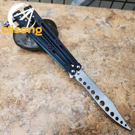 Theone HOM Basilisk Balisong G10 Patch+Titanium Lining Handle - Image 16