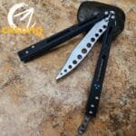 Theone HOM Basilisk Balisong G10 Patch+Titanium Lining Handle - Image 17