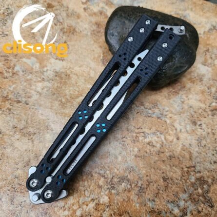 Theone HOM Basilisk Balisong G10 Patch+Titanium Lining Handle - Image 18