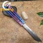 Theone Arctic Fox Balisong – Titanium Handle with Original Design and Damascus Blade Options - Image 32