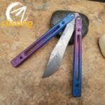 Theone Arctic Fox Balisong – Titanium Handle with Original Design and Damascus Blade Options - Image 33