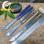 Theone Arctic Fox Balisong – Titanium Handle with Original Design and Damascus Blade Options - Image 37