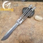 Theone Arctic Fox Balisong – Titanium Handle with Original Design and Damascus Blade Options - Image 39