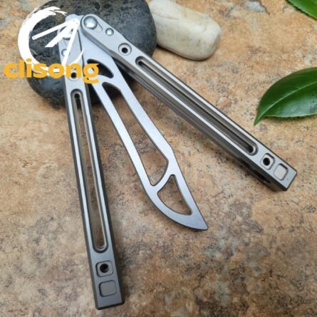 Theone Arctic Fox Balisong – Titanium Handle with Original Design and Damascus Blade Options - Image 26